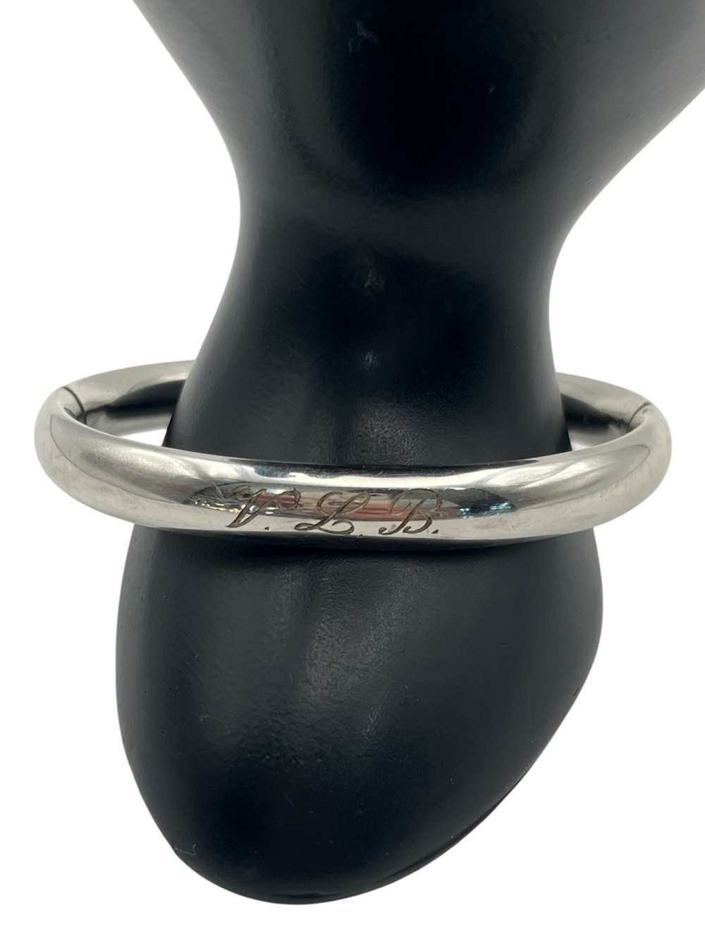 Carl Art monogrammed sterling silver hinged bangle bracelet vintage